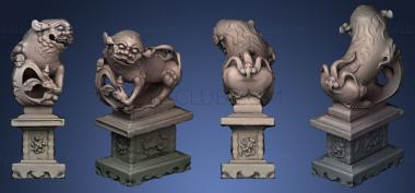 3D model Lion Statue 008 F (STL)